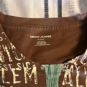 DKNYC Brown Graphic Men's Shirt